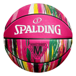 Pelota de basquet Spalding Marble raimbow rosada