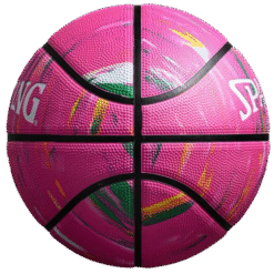 Alternative view of Pelota de basquet Spalding Marble raimbow rosada
