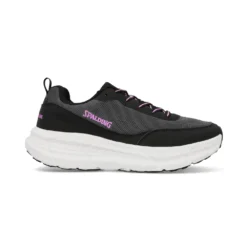 Championes para dama fitnes gris oscuro y rosa